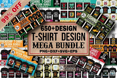 T-shirt Design Mega Bundle 3d animation app branding design graphic design illustration logo motion graphics typography ui ux vector