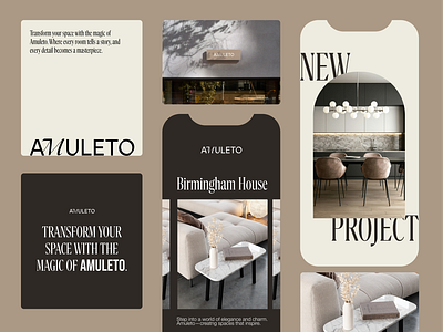 Amuleto - Interior Designer branding design digital design graphic design illustration interior design interior designer logo luxury design luxury designer luxury website ui ux web webdesign website