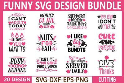 Funny Svg Design Bundle 3d animation app branding design graphic design illustration logo motion graphics typography ui ux vector