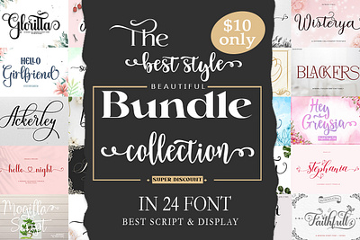 The Best Collection Font Bundle 3d animation app branding design graphic design illustration logo motion graphics typography ui ux vector