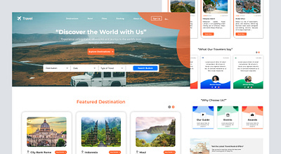 Explore the World with a Seamless Travel Landing Page Design adventuretravel cleandesign designfortravel destinationguide figmadesign interfacedesign landingpagedesign modernui responsivedesign tourismwebsite travelagency travelappdesign travellandingpage travelui travelwebsite uiuxdesign userexperience uxinspiration webdesign websiteui