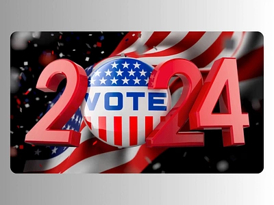 US Election 2024 3d animation branding design donald trump election 2024 figma illustration kamala kamala harris landing page logo minimal motion graphics popular trump ui us us election 2024 web design