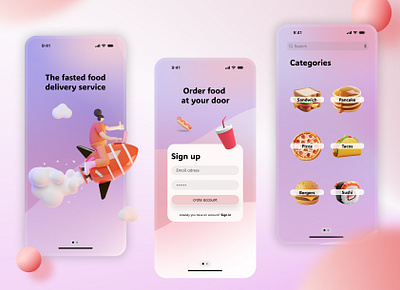 Food🍕 3d graphic design ui