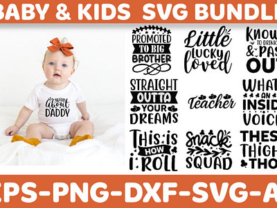 Baby & Kids Svg Design Bundle 3d animation app branding design graphic design illustration logo motion graphics typography ui ux vector