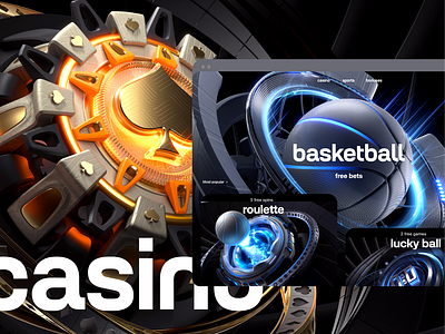 Casino 3D Design Gambling Motion Graphic 3d 3d design 3d motion animation basketball bet on sport betting casino casino games casino illustration crypto gambling igaming motion graphics poker roulette slots soccer sport tennis