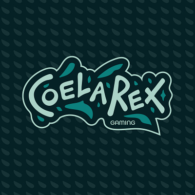 CoelaRex Gaming anime logos branding coelacanth coelarex coelarex gaming design emblem fish fish fossil fish scale font design fossils gaming graphic design illustration logo marine fossils streaming title card type design