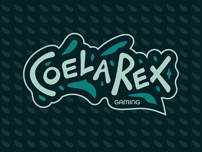 CoelaRex Gaming anime logos branding coelacanth coelarex coelarex gaming design emblem fish fish fossil fish scale font design fossils gaming graphic design illustration logo marine fossils streaming title card type design