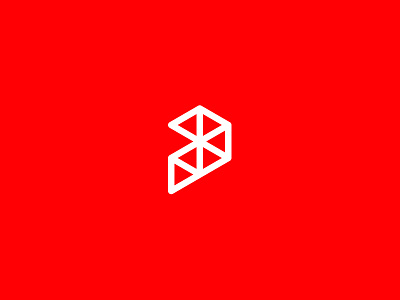 Hexagon P in Red brand branding letter lettering logo logotype monogram monotype p type typo typogram