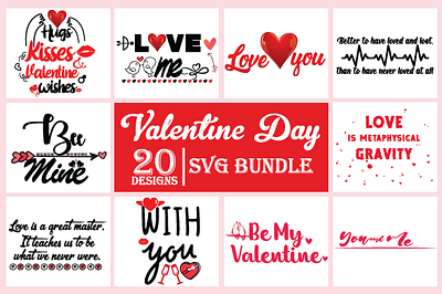 Valentine's Day Svg Bundle - Free Design 3d animation app branding design graphic design illustration logo motion graphics typography ui ux vector