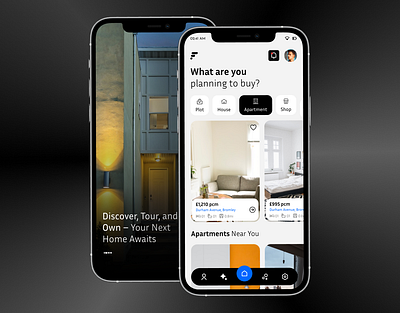 Real Estate Finding App Design apartments app design business design elegant figma luxury design mobile modern product design real estate residential ui ui design uiux