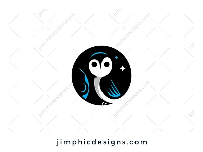 Curious Owl Logo branding design graphic design logo logo design owl stars vector