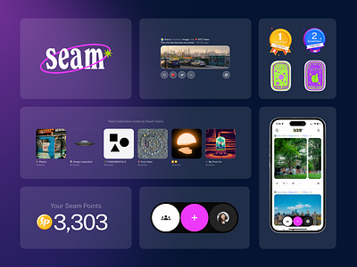 Seam Brand 👾 brandidentity colorpalette logodesign typography uiuxdesign visualidentity