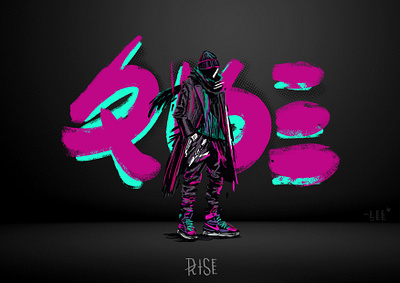 Rise Concept Art 3d animation brushes character design concept art design illustration procreate typography