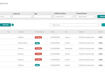 Shipping order list animation branding graphic design motion graphics ui