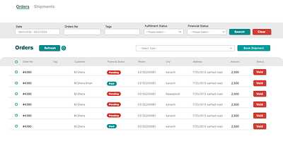 Shipping order list animation branding graphic design motion graphics ui