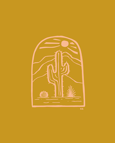 DESERT LOVE cactus day desert night sunshine