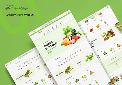 Clean and Fresh UI Design for Organic Grocery Store - GStore designer ecommerce figmadesign graphic design landingpage onlinestore ui uiux ux web webdesign website