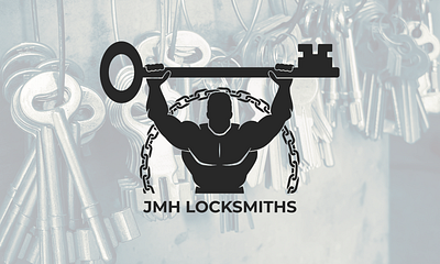 Locksmith Logo branding design graphic design illustration logo minimal typography vector