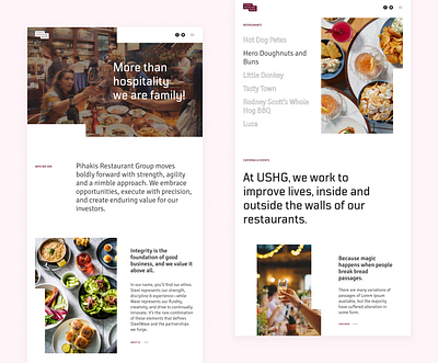 PRG - Responsive Design responsive design restaurant ui