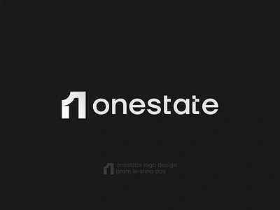 Onestate Logo Design. brand identity branding building logo graphic design home logo logo logo design minimal minimalistic logo one logo popular logo property logo real estate real estate logo design realty logo