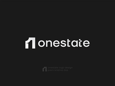 Onestate Logo Design. brand identity branding building logo graphic design home logo logo logo design minimal minimalistic logo one logo popular logo property logo real estate real estate logo design realty logo