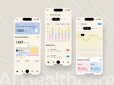AI Healthcare App ai ai healthcare app diet app doctor app health ai app health app health tracker health ui healthcare app healthcare ui homieslab medical mobile app nutrition app popular saas tracking app ui virtual care wellness app