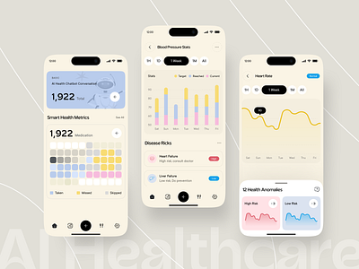 AI Healthcare App ai ai healthcare app diet app doctor app health ai app health app health tracker health ui healthcare app healthcare ui homieslab medical mobile app nutrition app popular saas tracking app ui virtual care wellness app