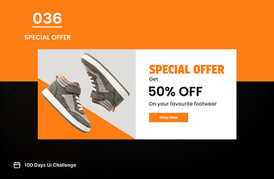 DAY-036 SPECIAL OFFER 100 days ui 100days 100daysofui daily ui challenge day036 design offer banner special offer ui user interface ux web design