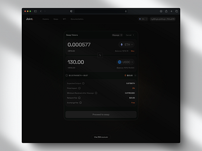 Crypto Token Swap Interface crypto design product design ui ui design uiux visual design web app web3