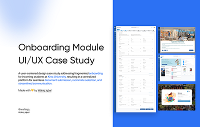 Student Onboarding: A Centralized Application Portal |Case Study case study education erp onbaording planning portal student submision ui ux