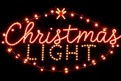 Christmas Lights-display font font font sans serif graphic design illustration