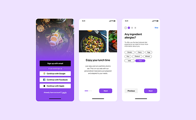 Meal Planner App animation branding clean layout graphic design interactive ui logo meal planning motion graphics nutrition tracking personalized recipes recipe suggestions ui user friendly interface