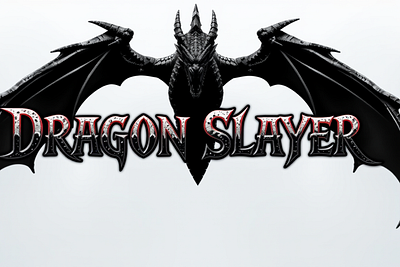 Dragon Slayer -dispaly font design font font sans serif graphic design logo vector