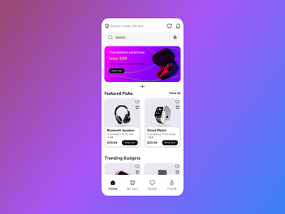 Gadgets Shopping App UI ui ux