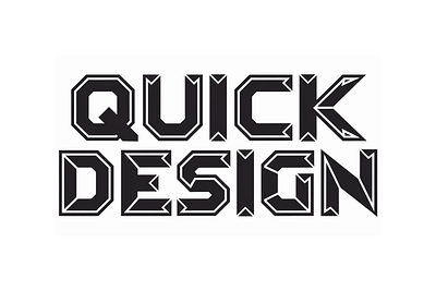 Quick Design-display font font font sans serif graphic design logo vector