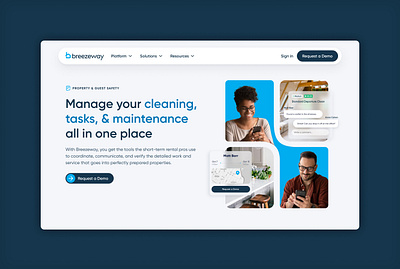 Site Redesign - Breezeway Hero Design Concepts branding design graphic design illustration typography ui ux vector web design