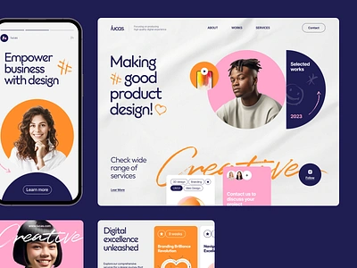 Website for a Service Company ✦ Lucas design interface product service startup ui ux web website
