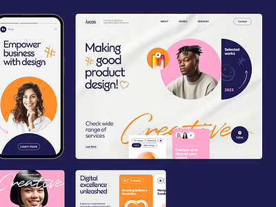 Website for a Service Company ✦ Lucas design interface product service startup ui ux web website