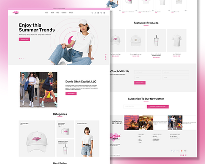 Dumb Bitch Website Design agency ecommerc website figma figma design homepage homepage design landing page tranding ui design ui ui design ui ux uiux ux web web design website website design website ui
