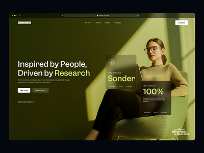 Research website design 3d consultancy framer expert framer website freelance freelancer landing page landing page design minimal research research driven sonder ui ux web design web development website website development website redesign