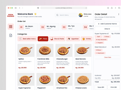 🍕Pizza Pizzazz - Restaurant POS admin cashier dashboard design pizzaa point of sales pos pos dashboard pos design pos system pos terminal pos ui product design restaurant saas terminal ui uiux ux