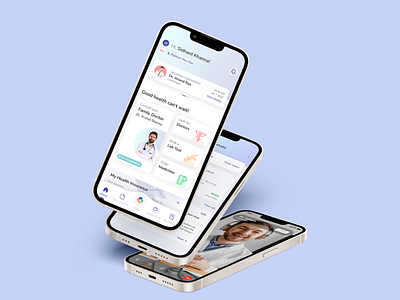 HealthMate: Your One-Stop Healthcare Companion app best branding doctorconsultation healthapp healthcare healthcaretech labtests medicinedelivery ui