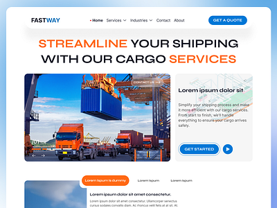 Logistics Company Website Design🚛 design freight management logistics logistics network logistics solutions logistics website responsive design shipping website ui uiux design ux web design