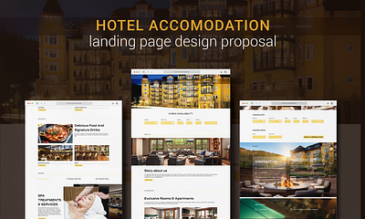 Hotel Accommodation - website design proposal homepage landingpage ui ux web website websitedesign