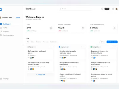Task management web app appdesign dashboard design product design ui ux web