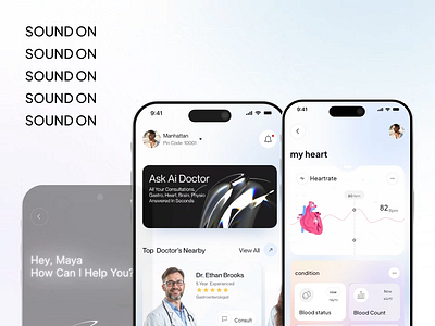 AI Doctor | Mobile app app branding design graphic design illustration mobile app saas ui uiux web design
