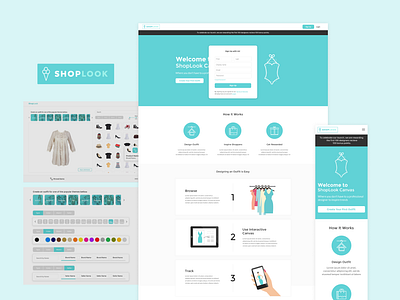 Shoplook illustration logo ui website design