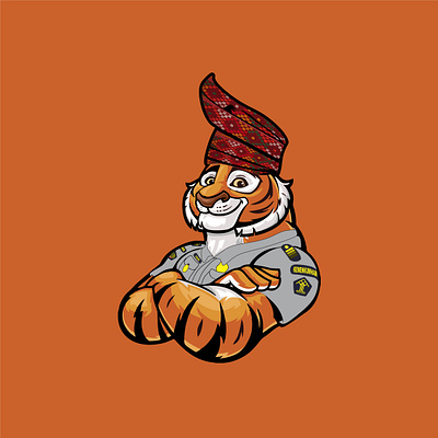 Si Belang's Mascot Kantor Imigrasi branding design logo mascot orange padang tiger