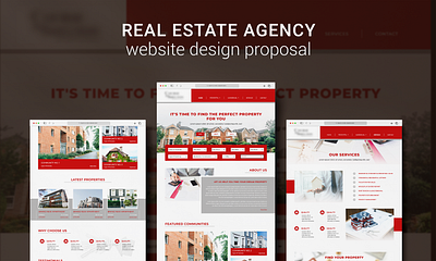 Real Estate Agency - website design proposal adobexd landingpage realestate ui uidesign ux uxdesign web webdesign website