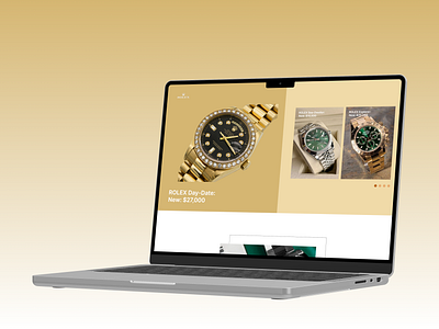 ROLEX-Watches Web Design 3d classy luxurious rolex ui ux watches web design